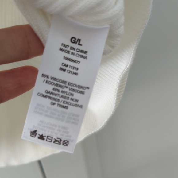 Dynamite Ivory Ribbed Tank Top - Picture 3 of 3